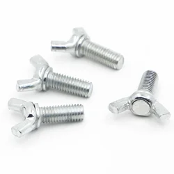 1-10pcs M3 M4 M5 M6 M8 M10 M12 DIN316 Zinc Plated Carbon Steel Butterfly Bolt Wing Bolt Thumb Wing Screw Claw Hand Tighten Screw