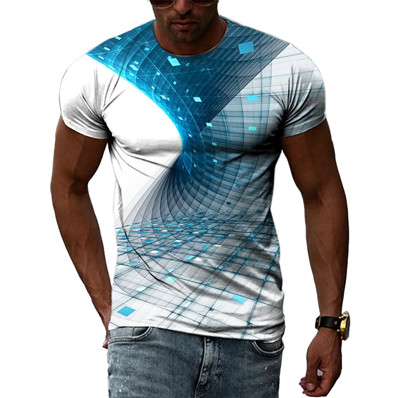 Summer Fashion Original Cool Style Men T-shirts For Technology Elements 3D Casual Hip Hop Printed Short Sleeve Streetwear Tops