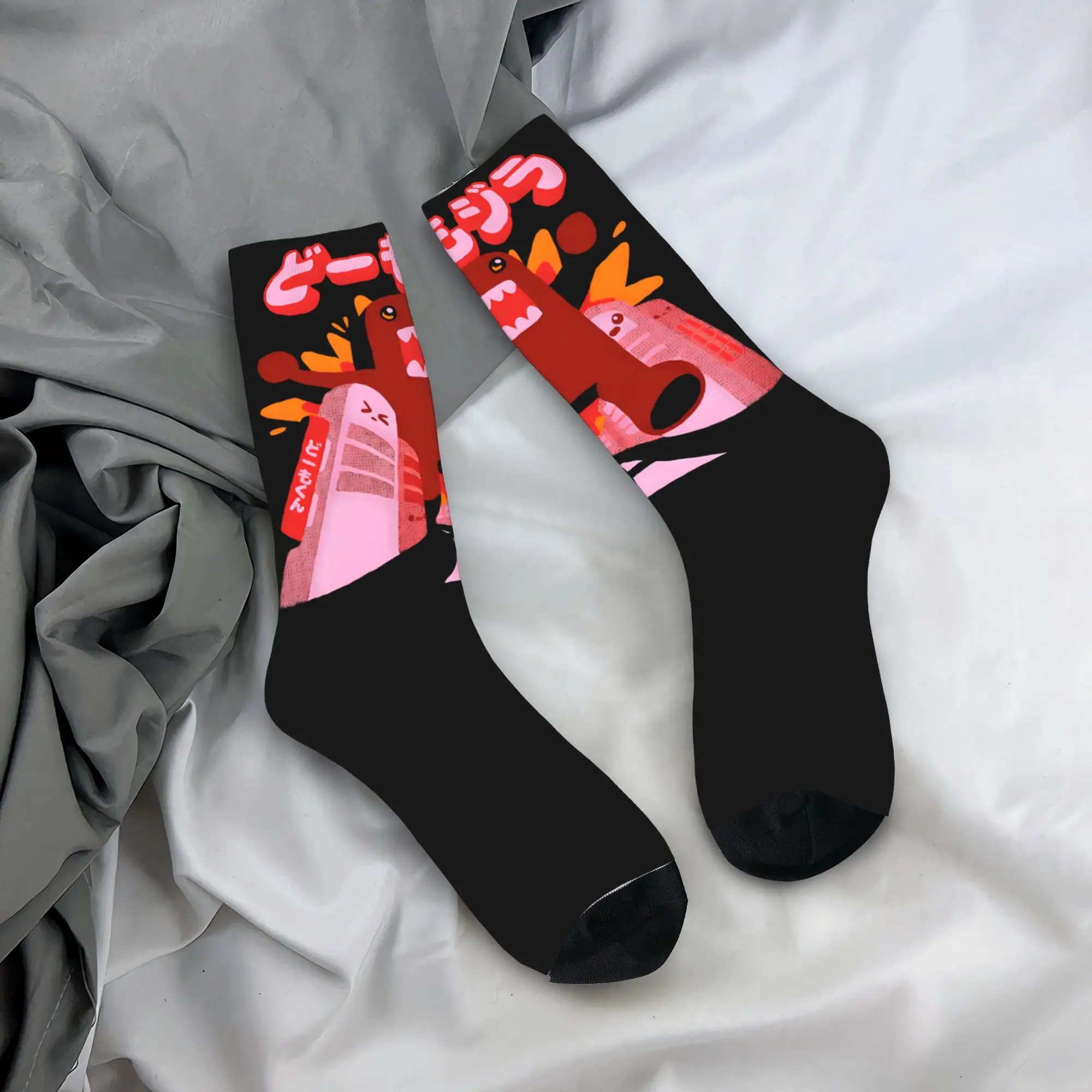 

Adults Men Socks Domo Kun Musical Tv Series Stockings Anti Bacterial Comfortable Socks Autumn Korean Printed Skateboard Socks