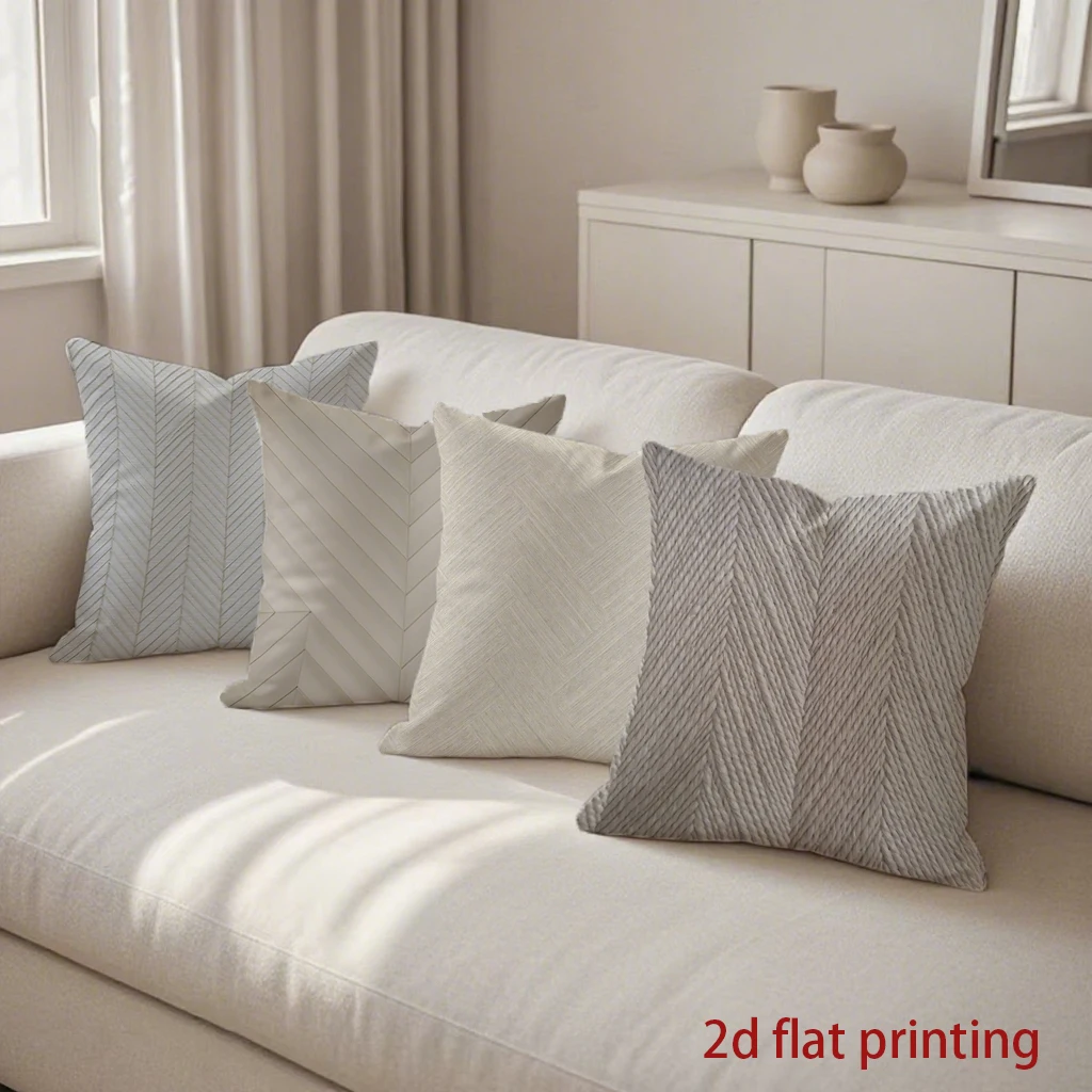 Chevron Pattern Pillow Covers Pattern Cushion Cover Suitable for Sofa Bedroom Car Pillow Cover