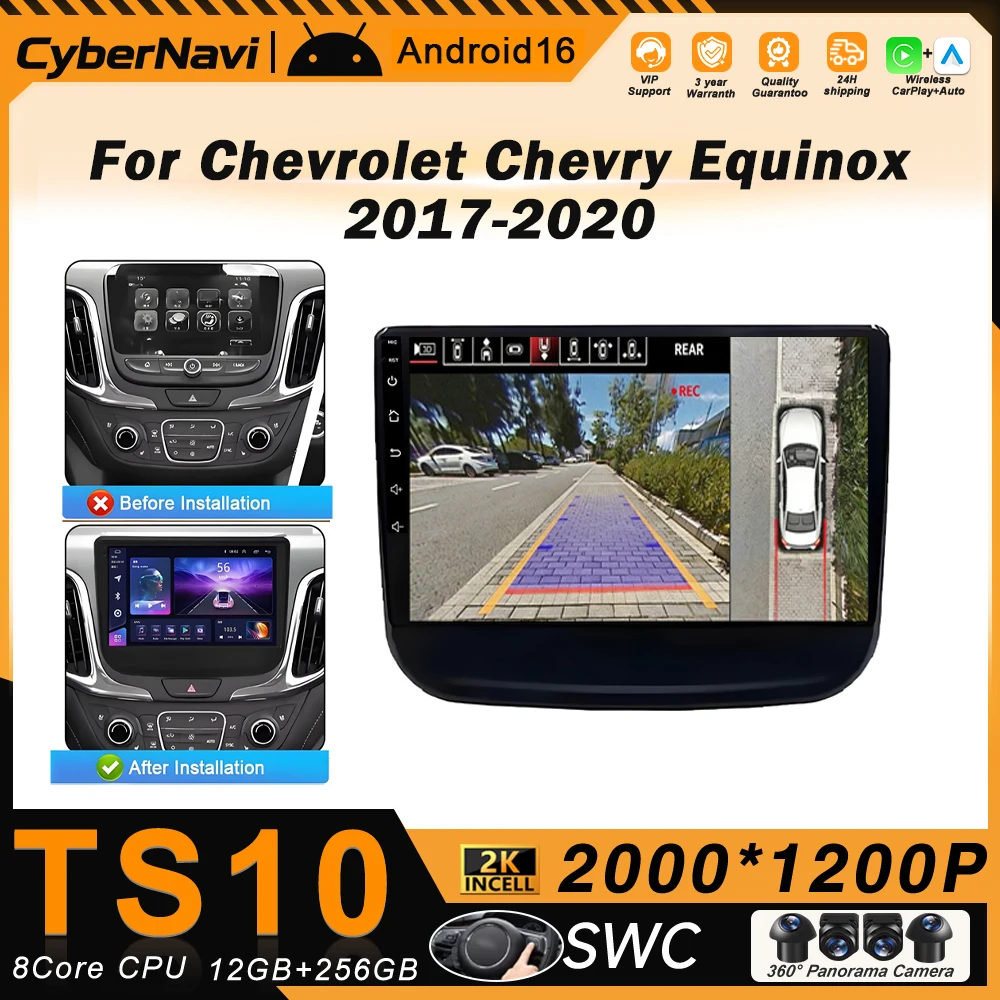 Carplay para Chevrolet Equinox 2016-2018, Reproductor de Radio para Auto, Pantalla para Auto, Autoradio, Mirror Link, Sistemas Inteligentes para Auto, Pantalla Táctil