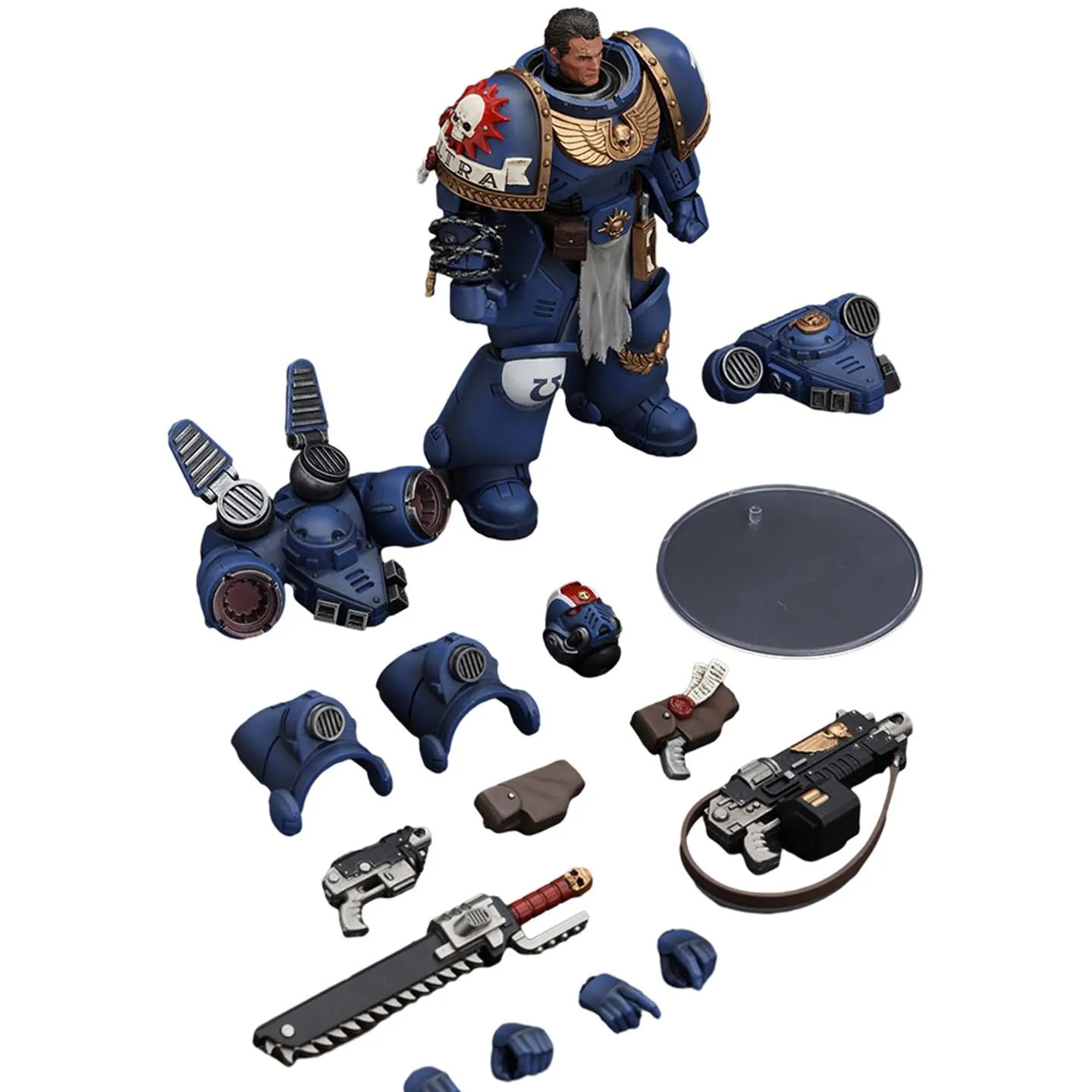 JOYTOY Dark Source Warhammer 40k المتطرفة المحارب JT00058 نائب ضابط تيتوس موبايل سولجر نموذج 1/18 نموذج اللعب لعبة محمولة