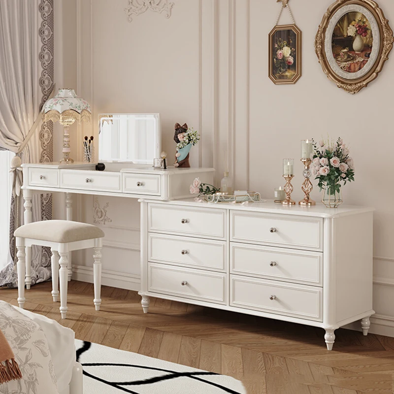 

Bedroom White Vanity Table Modern Luxury Mid Century Closets Dressing Table System Comfortable Penteadeira Postmodern Furniture