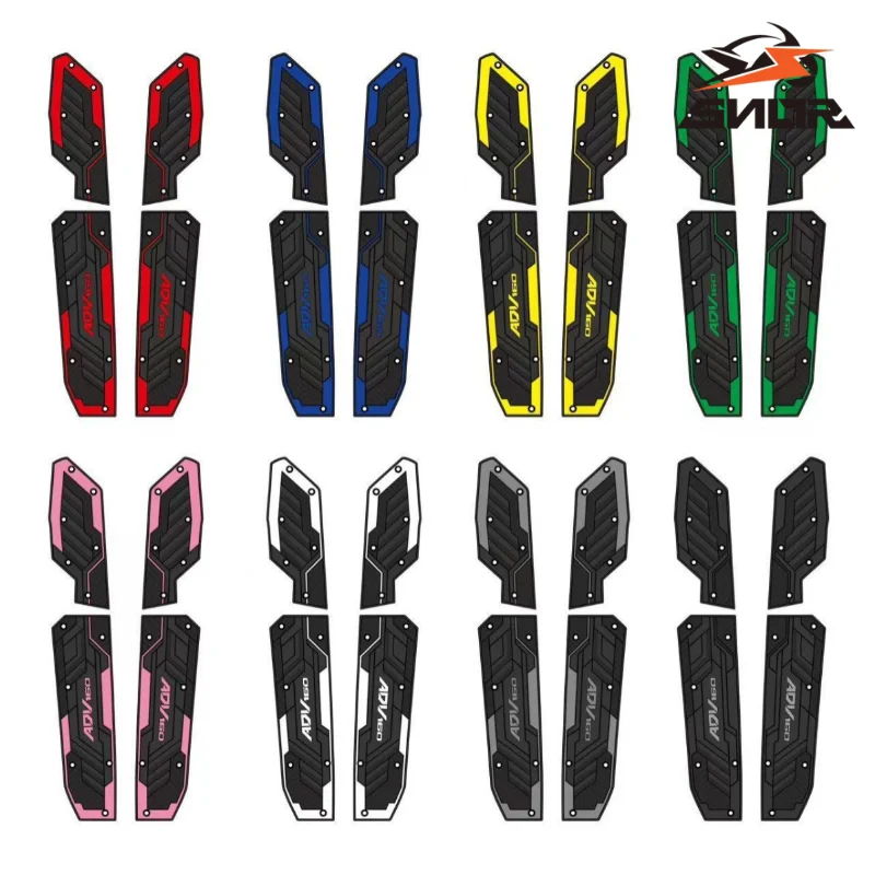 SNOR Rubber Anti‑Slip Floor Foot Mat For Honda ADV160 2021‑2024 Dirt‑Proof Pedal Cover Scooter Modification Parts