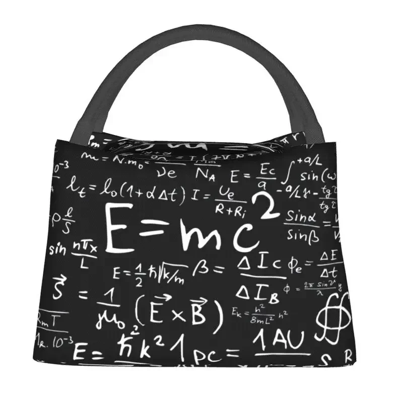 Physics Equations Insulated Lunch Bags for Women Resuable Geek Science Math Cooler Thermal Lunch Tote Office Picnic Travel