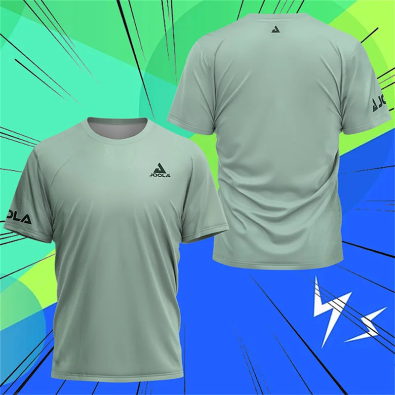 New Men's T-shirt Fashion Running Fitness Breathable Clothing Badminton Tennis Sports Shirt Summer Leisure Sports Round Neck Top