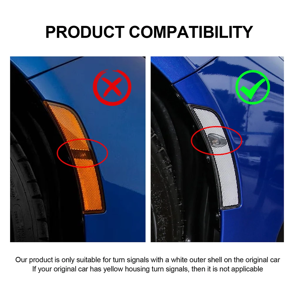 For Subaru BRZ ZD8 Toyota GR86 ZN8 2021 2022 2023 2024 2025 LED Side Marker Light Repeater Lamp Turn Signal Flashing Indicator