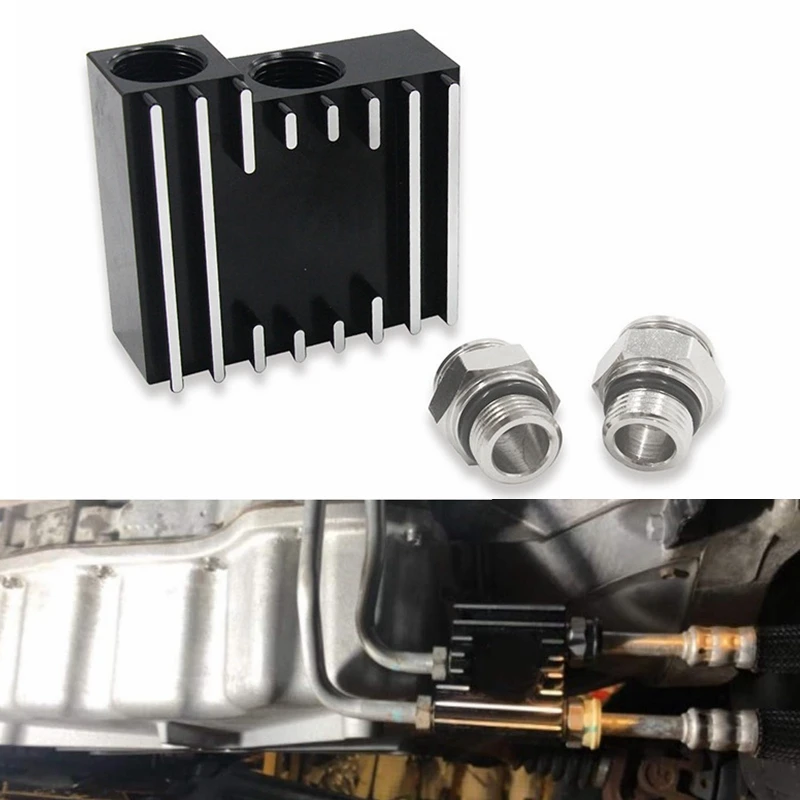 

Transmission Cooler Thermostatic Bypass Upgrade Fit for 2013-2018 Dodge Ram 6.7L Cummins Diesel 68RFE (Black)