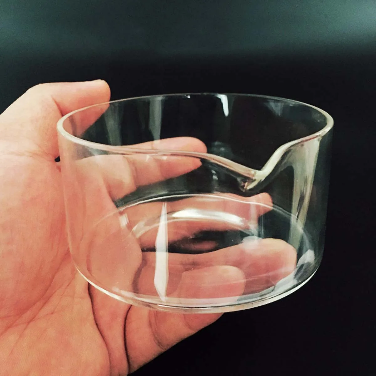 

Glass Crystallizing Dish Flat Bottom Thickened Heat Resistant Spout Suitable for School Lab Home Crystallizing Accessory