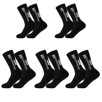 5/6 Pairs High Quality Dispense Soccer Tube Socks Non Slip Breathable Men Sports Sock Football Cotton Mid Calf Socks Outdoor