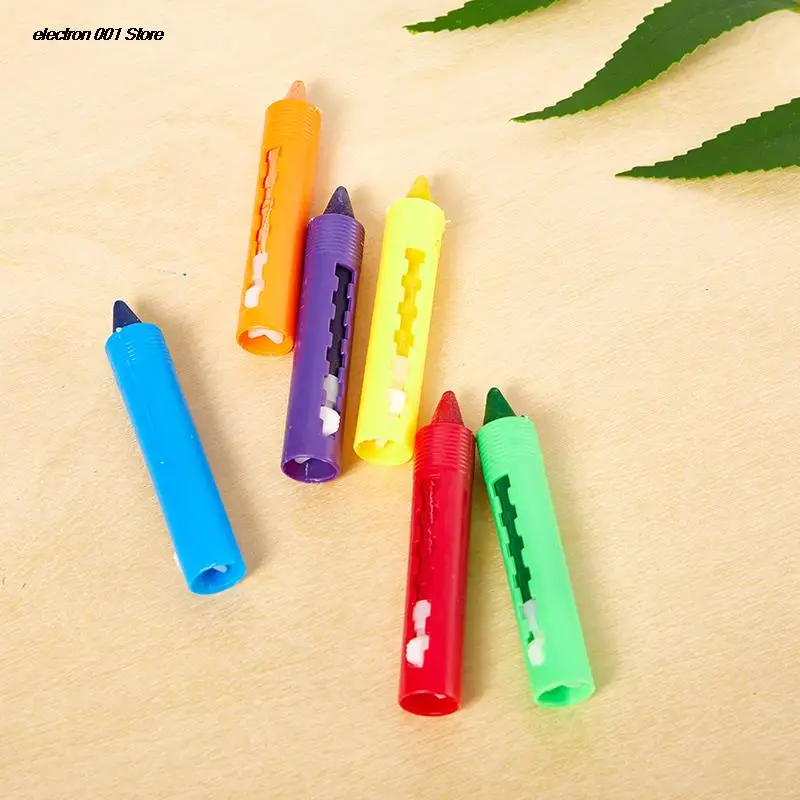 6Pcs Washable Crayon Kids Baby Bath Time Paints Drawing Pens Toy for Halloween Makeup writing utensils image 2