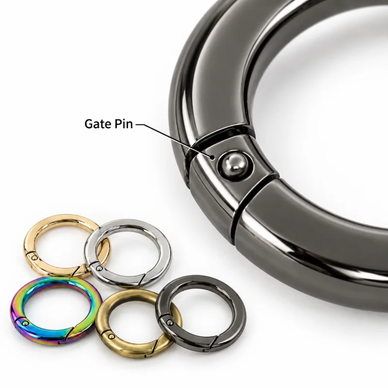 20/30Pcs 16-38mm Metal Spring Buckles O Ring Bag Strap Connector Snap Hook Handbag Webbing Loop Clasp Craft Hardware Accessories