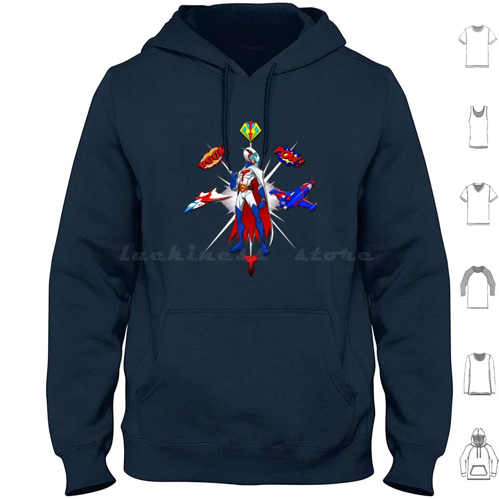 

Battle Of The Planets Mark Hoodie Cotton Long Sleeve Science Team Gatchaman 7 Zark 7 The Professor Zoltar Keyop Princess Happy