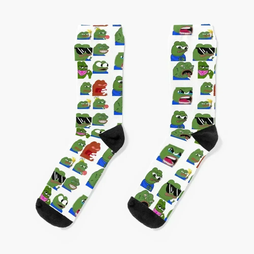 

Pepe The Frog Meme Pack Socks anti-slip cool Climbing New year's Socks For Men Women's