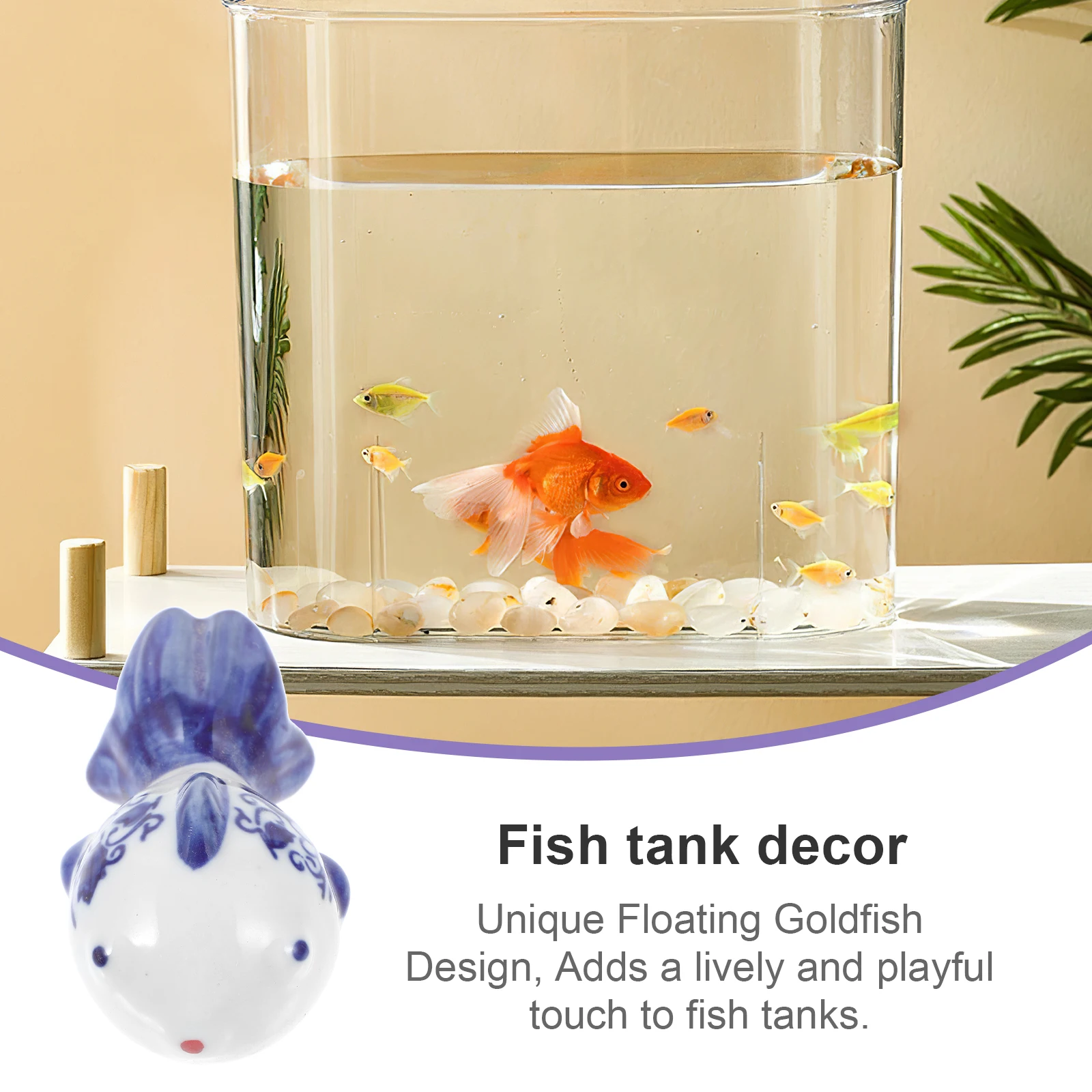 

Unique Ceramic Goldfish Decor Multi-Functional Aquarium Ornaments Floating Animal Statue Home Office Tea Decoration Gift