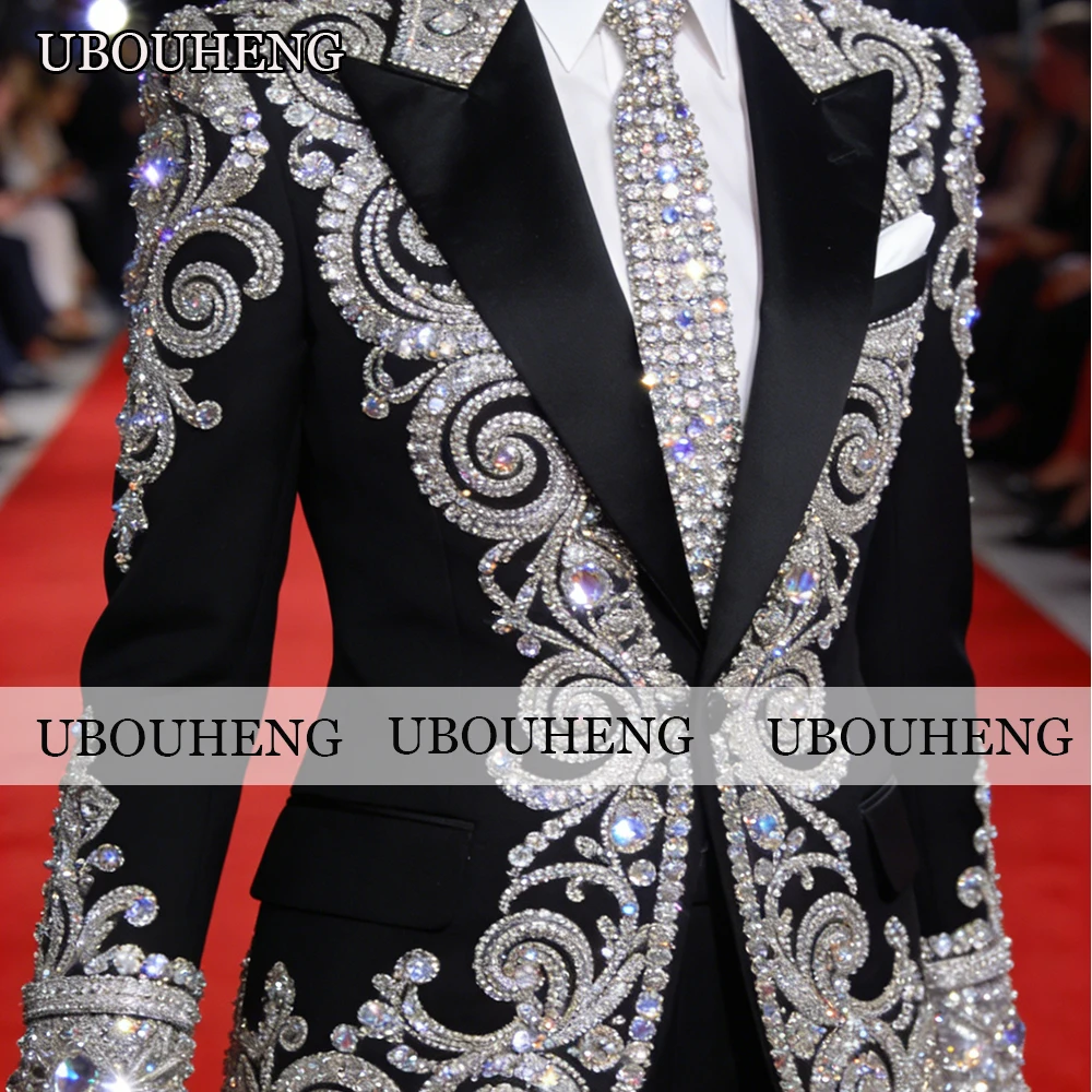 

Женские костюмы с бисером и стразами, 2 предмета, на заказ, для матери невесты, однобортные деловые пиджаки и смокинги