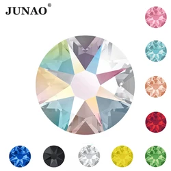 JUNAO 16 sfaccettature tagliate SS10 SS16 SS20 SS30 Top Quality 2088 Strass Flatback in vetro Non Hot Fix AB Crystal Stone Nail Strass Gems