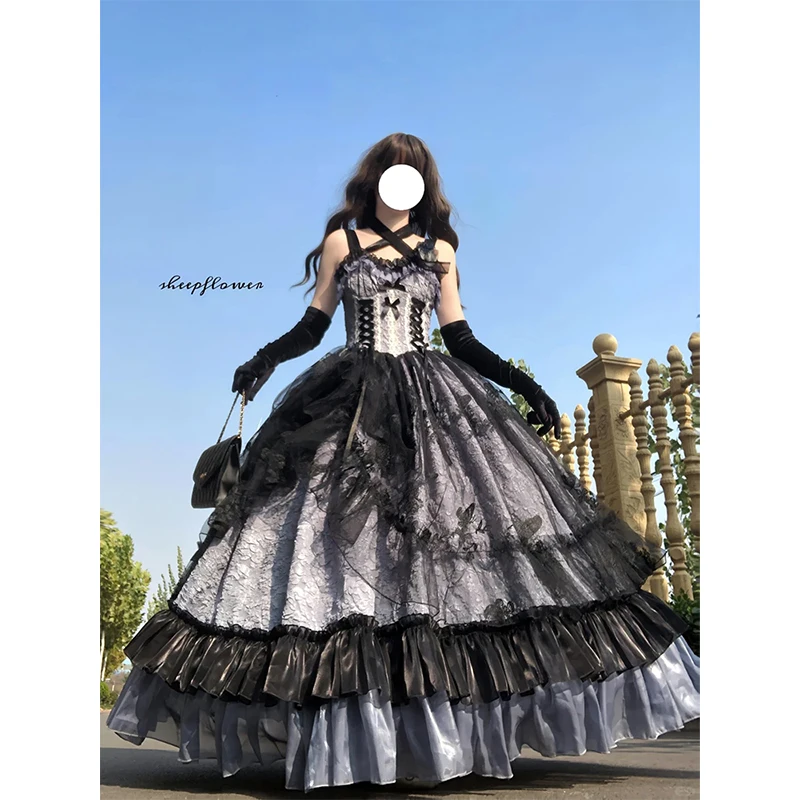 Prachtige elegante Japanse originele Lolita-avondjurk lief meisje student coming-of-age ceremonie JSK riem prinses stijl jurk