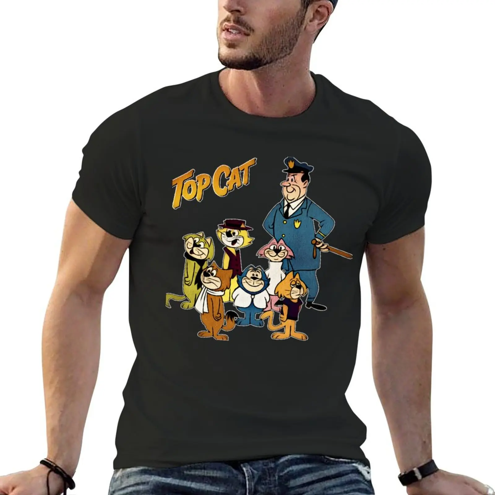 

Top Cat, Vintage Retro Cartoon, summer T-Shirt hippie clothes anime figures man clothes anime tshirt compression shirt men