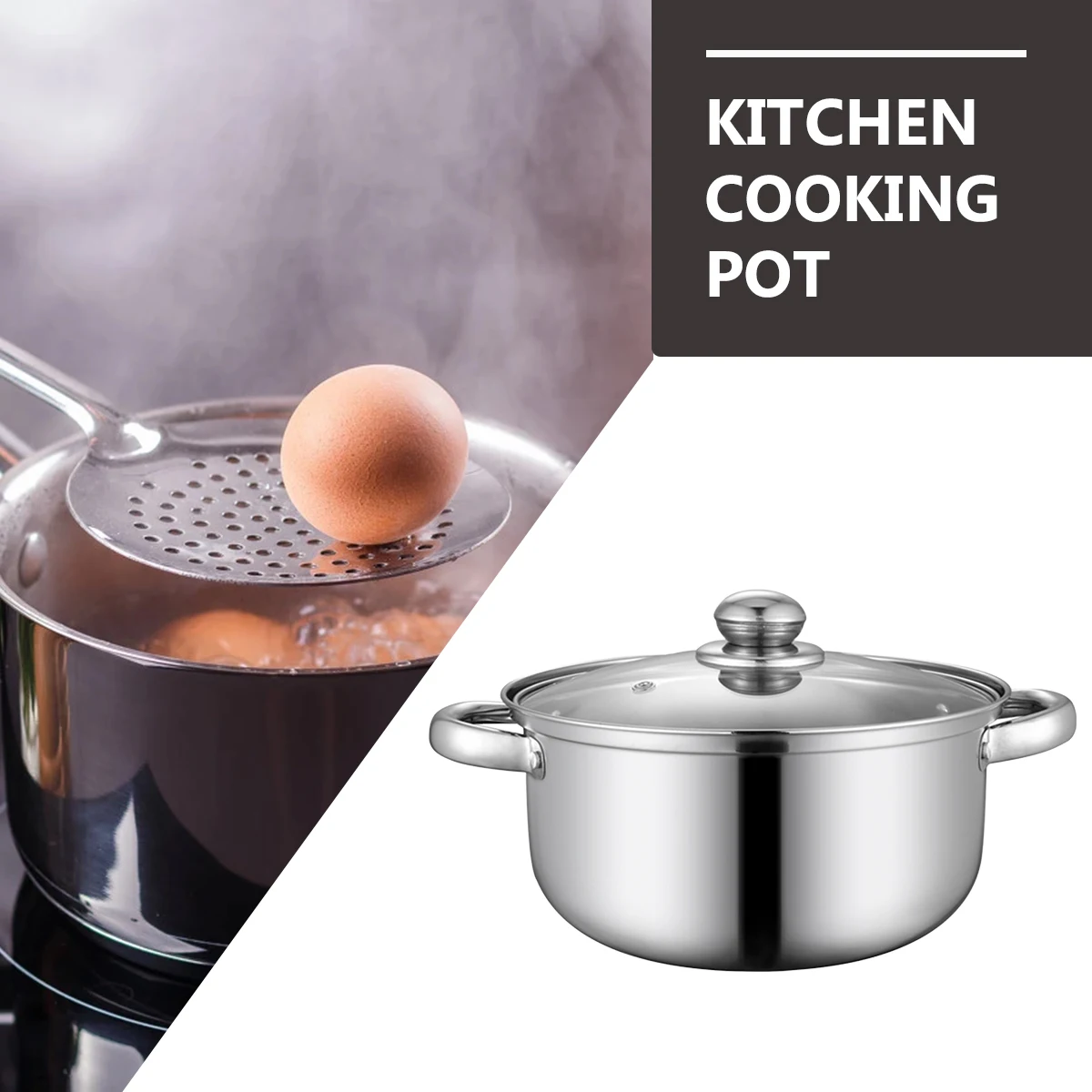 

Stainless Steel Pot High Capacity Stew Kitchen Nonstick Saucepan Useful Kitchen Pot Dual H Cookware Stockpot
