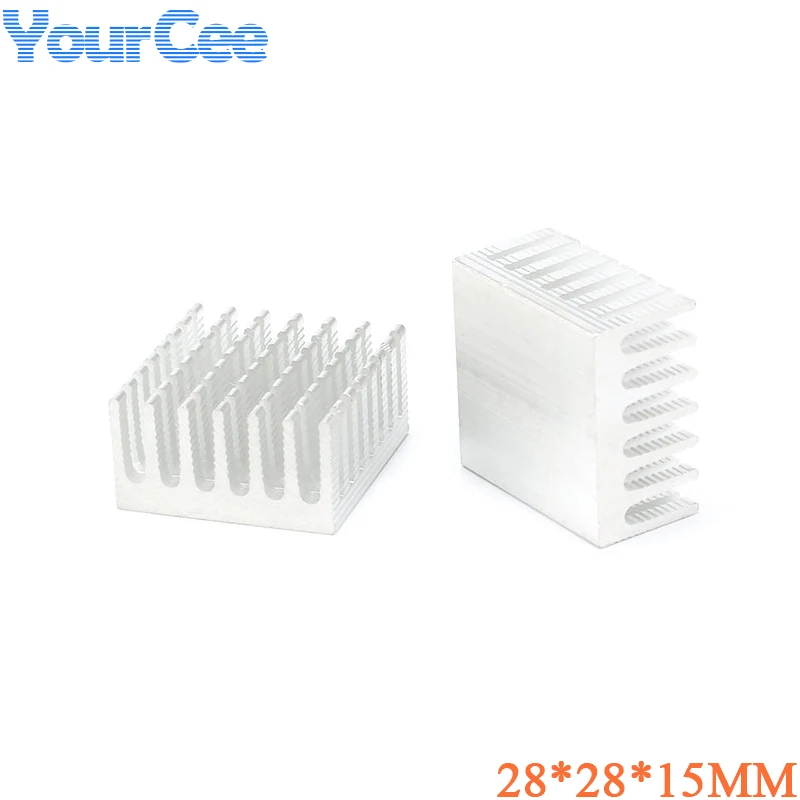 2pcs 28*28*15mm Radiator Heatsink Cooling Fin Aluminum Heat Sink for Graphic 28X28X15mm