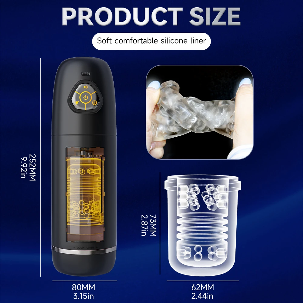 التلقائي بالكامل ذكر جهاز استمناء تهتز مص تهتز مدلك المهبل الفرج الجنس عن طريق الفم لعبة الجنس الكبار مناسبة للرجال #5