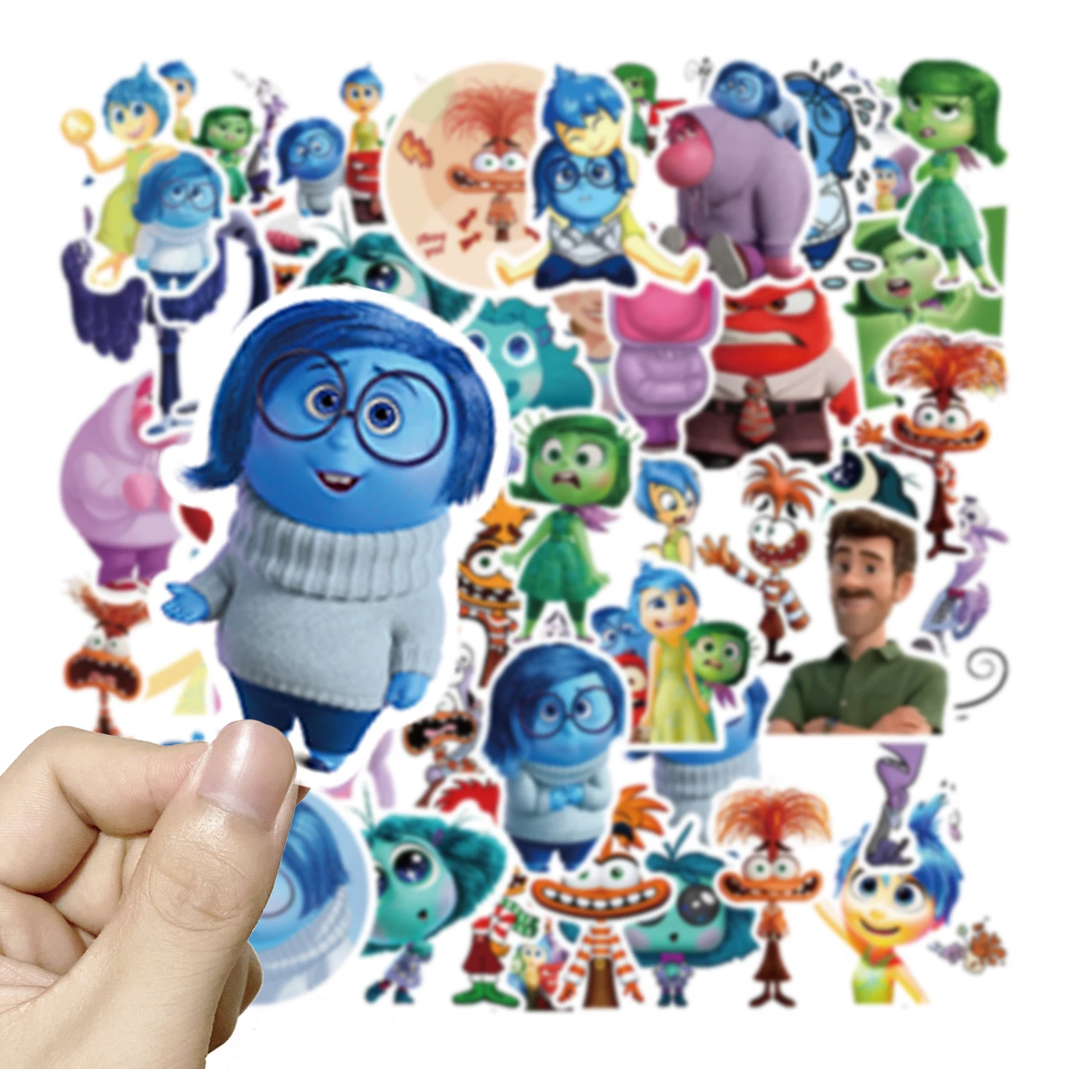 10/50Pcs New Inside Out Stickers Anime Graffiti Guitar Fridge Phone Skateboard Laptop Children Stickers Vinyl Toy