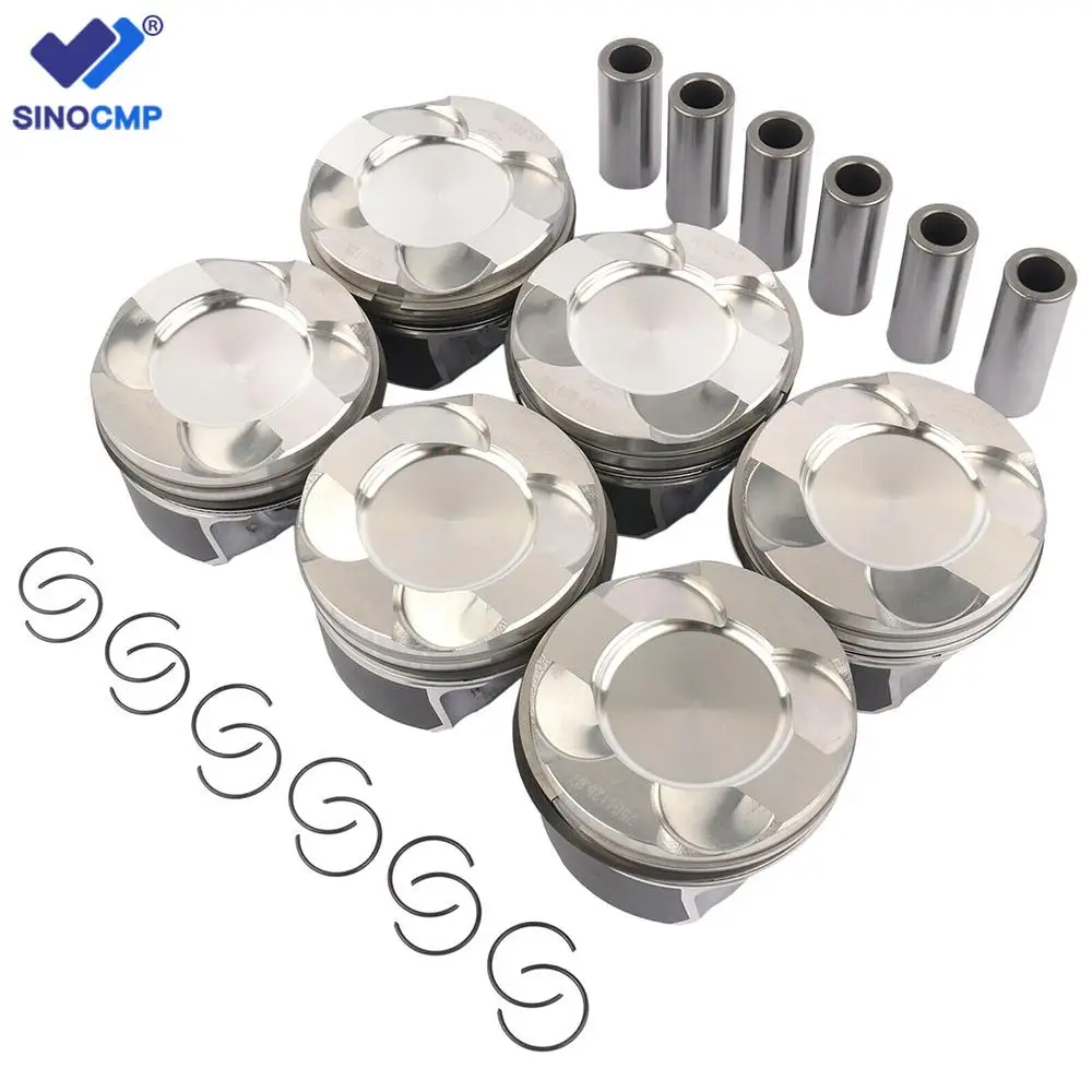 6pcs Pistons Rings Set STD 84mm For BMW F20 F21 F30 F10 X3 X4 X5 X6 E82 E88 N55B30 N55B30A 3.0L L6 2979cc Twinturbo 11258619196