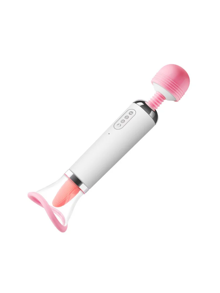 AV التدفئة هزاز اللسان لعق عصا سحرية للنساء لعق قوية G-بقعة مدلك الاستمناء الجنس لعب الكبار للبالغين