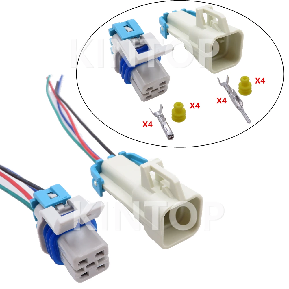 

1 Set 4 Pins 15326423 12176896 LS2 Automotive Starter Plastic Housing Connector with Wires Auto Oxygen Sensor Wire Sockets