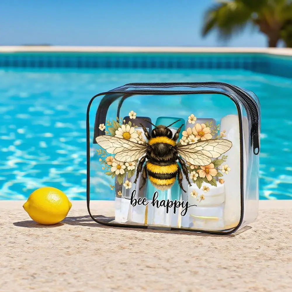 Travel Makeup Cases Bumble Bee Floral 
