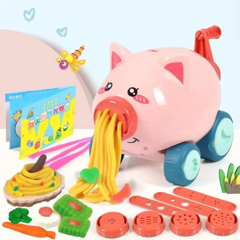 H55B Kinderfarben Farbton Machine Piggy DIY Game House Toy für kreative Farbschuh Nudel Maker Maker Maker -Werkzeugform