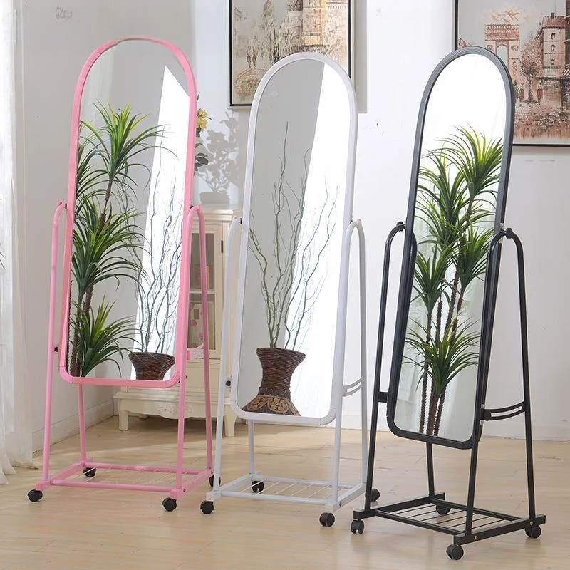 

Современная напольная зеркальная одежда для всего тела, примерочная подставка для барабанов, металлический каркас, простой дизайн для домашнего и личного использования