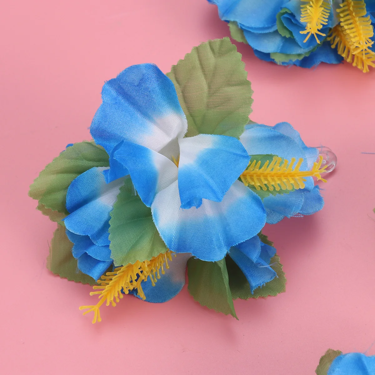 

6Pcs Hawaiian Flower Hair Clips Blue Bridal Barrette Tropical Beach Wedding Party Hairpin Accessories Summer Hair Decoration
