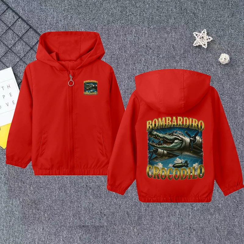 

Italian Brainrot Cardigan Jacket Children's Waterproof Cardigan Jacket Cartoon Anime Pattern Jacket Children's Birthday Gift