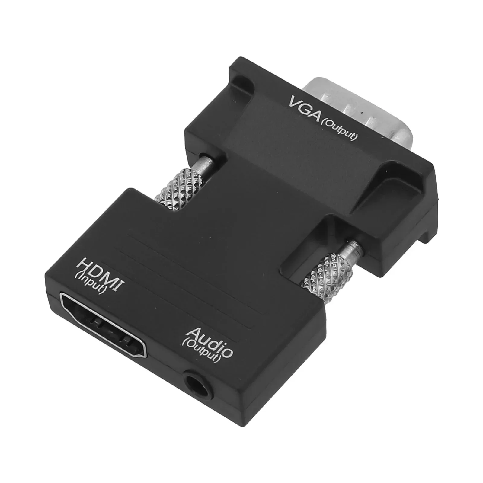 Compatible Female To VGA Compatible Male Converter With 3.5mm Socket Computer Laptop Television Audio Cable Adapter