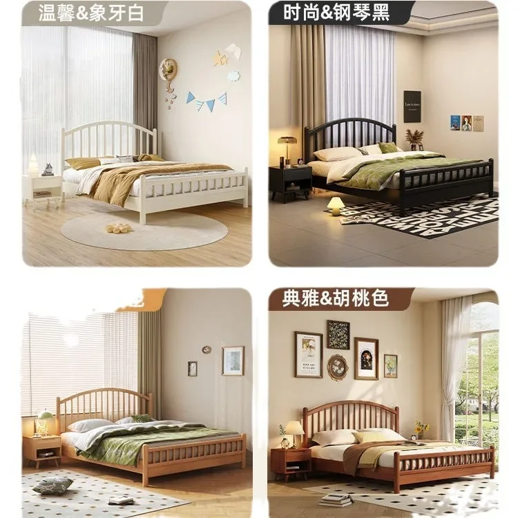 Madeira maciça, dupla, moderna, simples, japonesa, quarto principal, armazenamento, cama e café da manhã