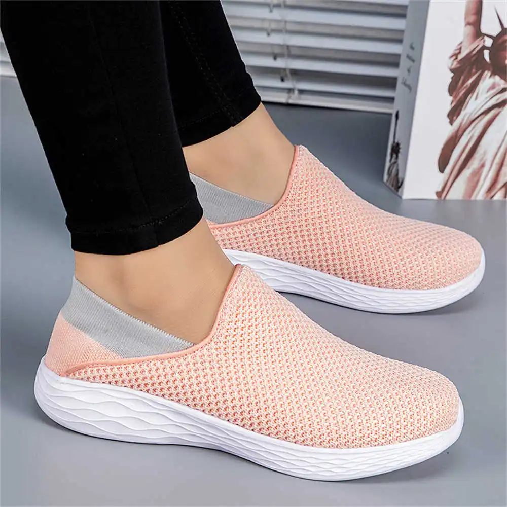 

Вязаные женские ботинки на плоской подошве, модельные женские туфли на высоком толстом каблуке, летние кроссовки, спортивные кроссовки Skor Loofers Krasofka