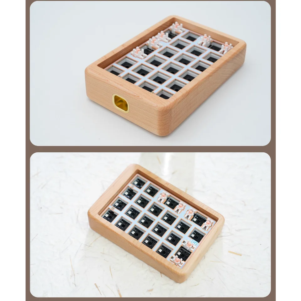 SKY パッドブラックウォールナットミニメカニカルキーボード Custom21