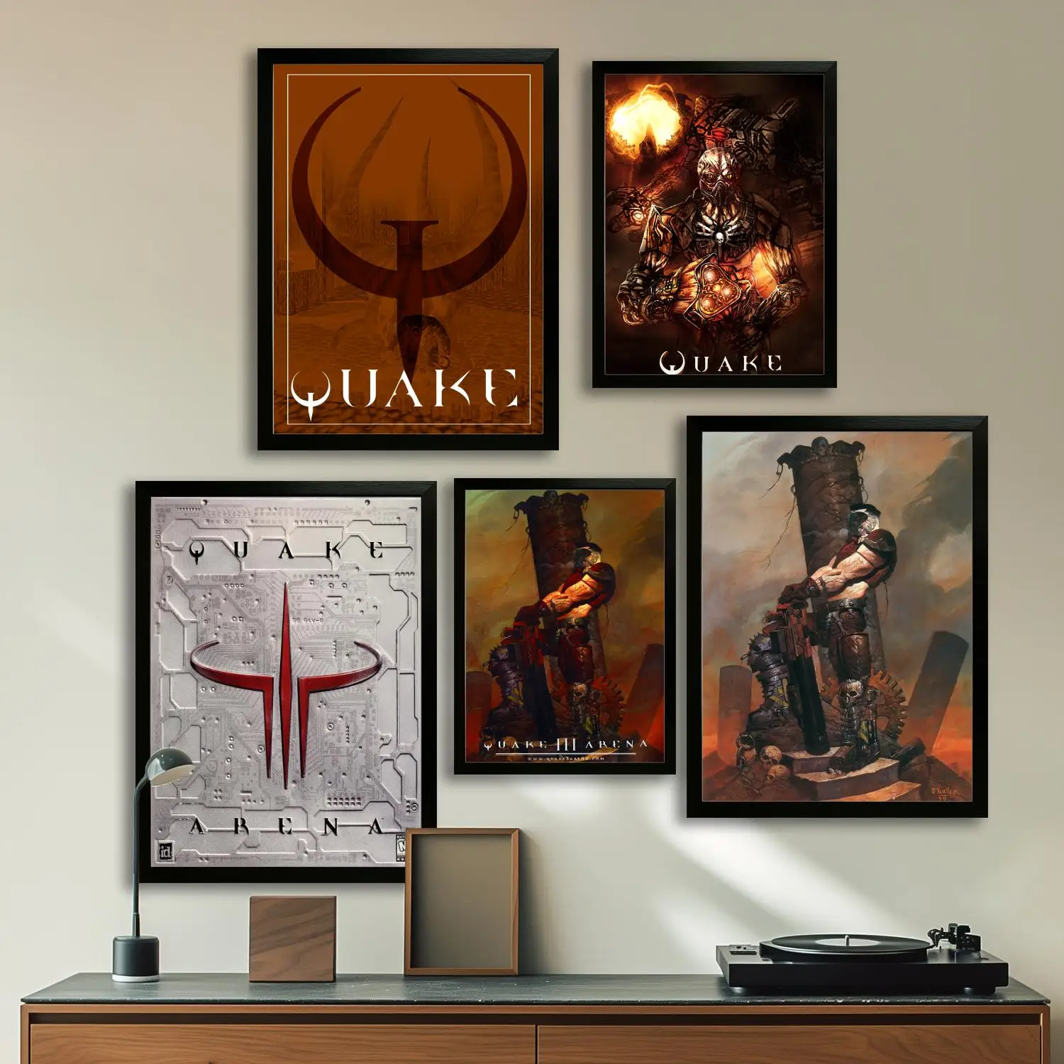 Quake Video Game Canvas Art Poster, Wall Art Picture Print, Modern Family Bedroom Decor Posters,Decorative painting