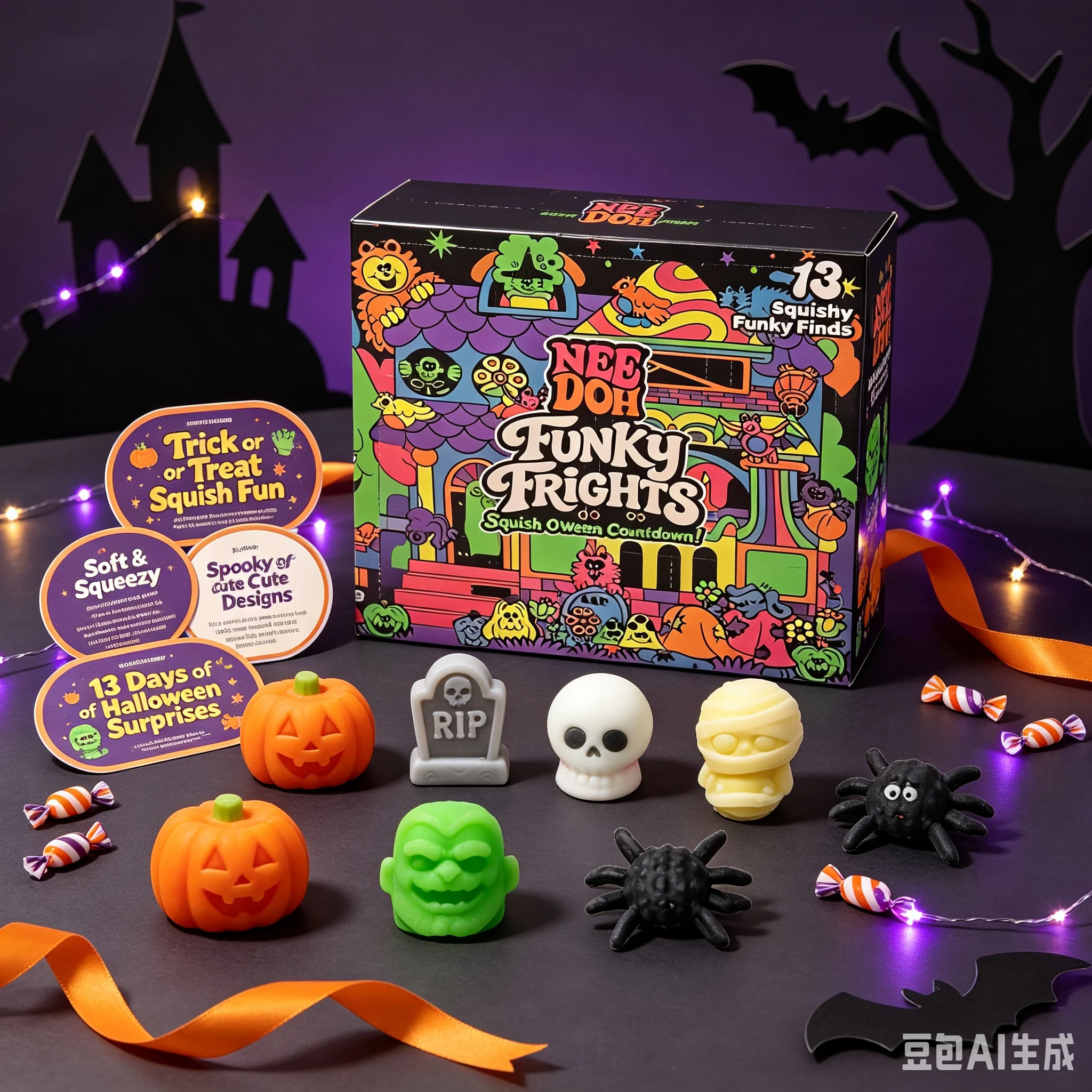 New 24pcs Calendar Christmas Halloween Blind Box 2026 Advent Calendar Pinch Music Blind Box Hole Music