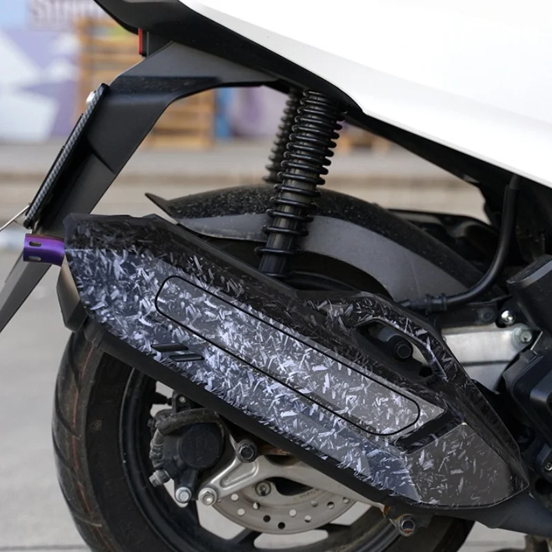 

Durable Exhaust Pipe Guard for 125/150/160cc Bikes - Ventilated Black Heat Shield