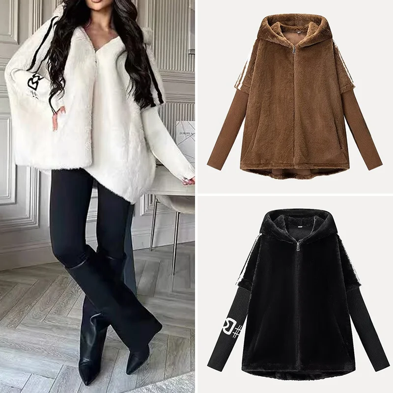 

Faionable Sli 2025 Winter Women's Coat Leather And Fur Inteated Versatile Daily Commuting ort Outerwear