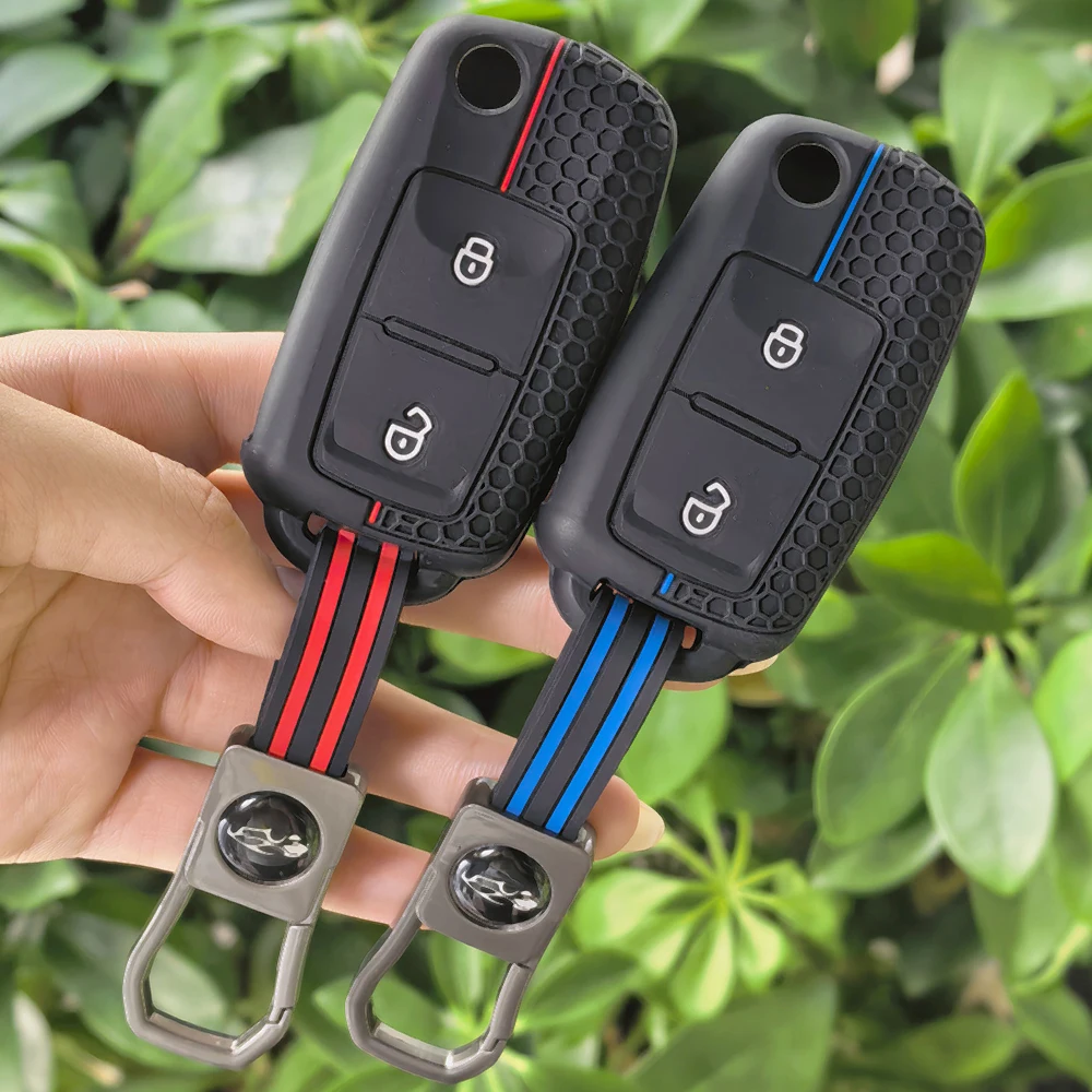 2 Button Car Flip Remote Key Case Cover Shell For VW Volkswagen Amarok Polo Golf 4 5 6 MK4 Bora Jetta Altea Alhambra Passat Fox