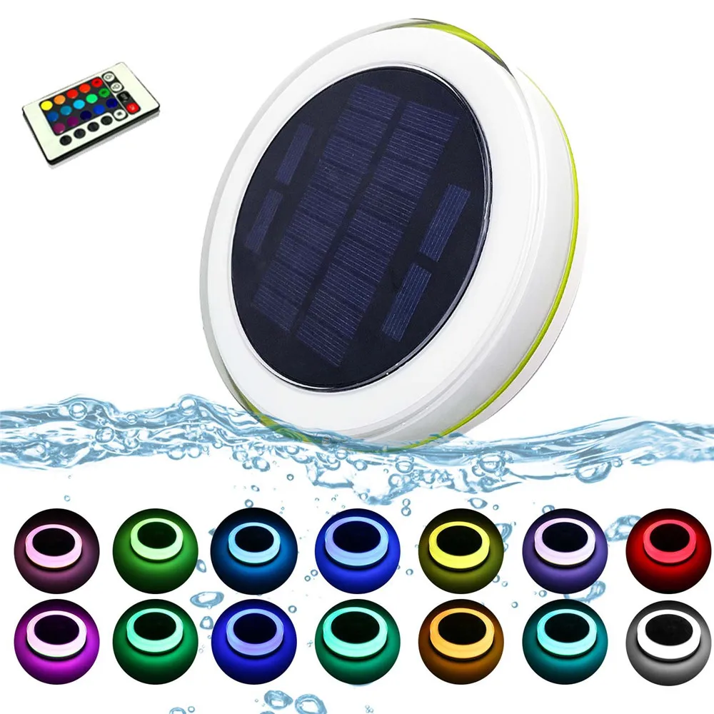 

Pool Light Summer Solar Swimming Pool Floating Light IP68 Float Hot Tub Bathtub Night Lights For Pond Fountain Garden Lawn Path