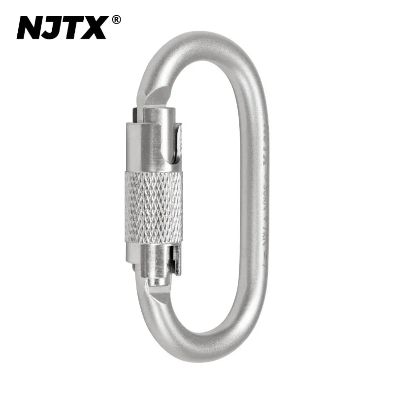 NJTX Quiet Adventure J035 Aerial Work Rope Rescue 30kN High Strength Steel Lock Speed Down O-Type Main Lock