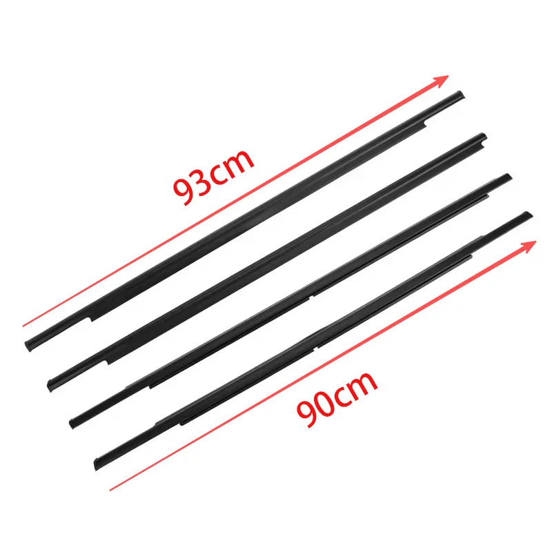 4Pcs Window Moulding Trim For Mitsubishi Outlander 2007-2012 EX CW ZG ZH Weatherstrip Seal Side Door Glass Rubber Belt 5727A007
