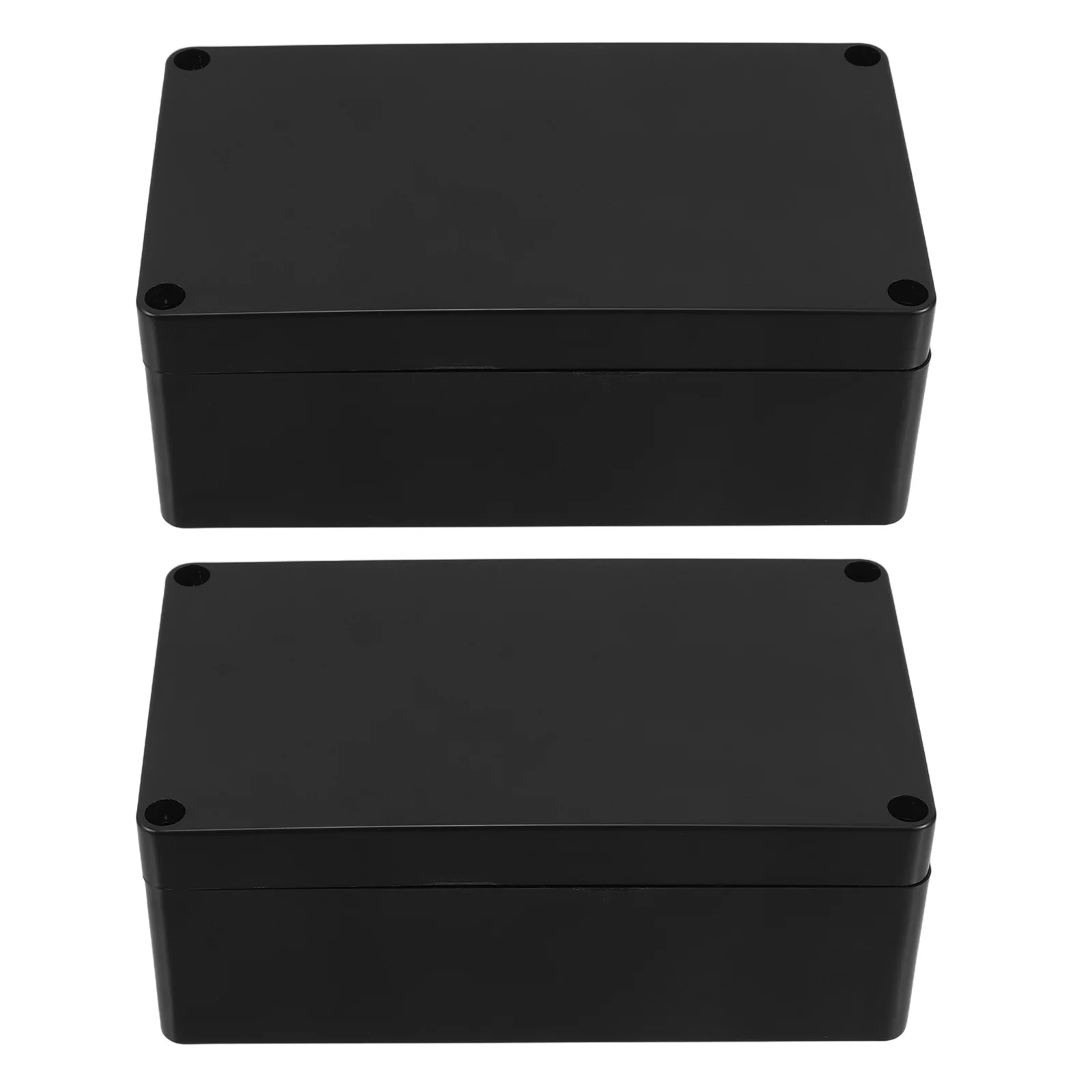 

2Pcs Weatherproof Electrical Enclosure Black ABS Junction Box for Outdoor Power Connections Outdoor Waterproof Electrical Box