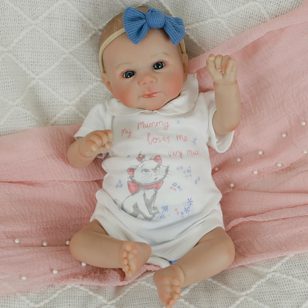 Bambola realistica da 19 pollici per bambina rinata, in morbido silicone, vinile, bambola di simulazione, per bambini, vestire, giocattolo, compleanno, regali di Natale