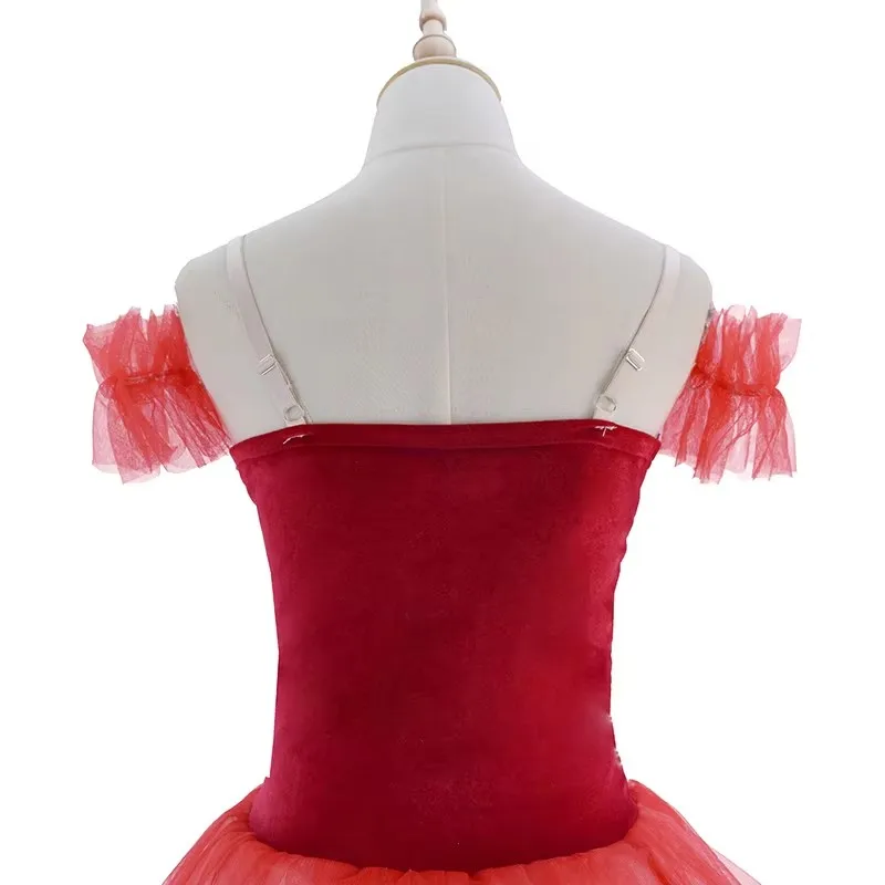 Nova saia tutu de balé feminina vestido longo vestidos para meninas roupas de desempenho saias de dança do ventre de cisne